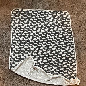 Kickee swaddle blanket swans